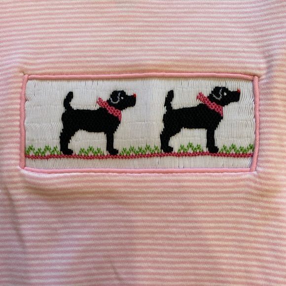 NWT Velani Long Sleeve Pink & White Striped Smocked Long Sleeve T-Shirt, size 6X - Picture 7 of 7